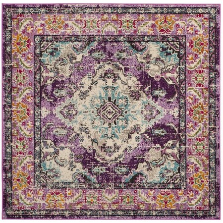 Safavieh Monaco Square Area Rug, Violet and Light Blue - 5 x 5 ft. MNC243L-5SQ